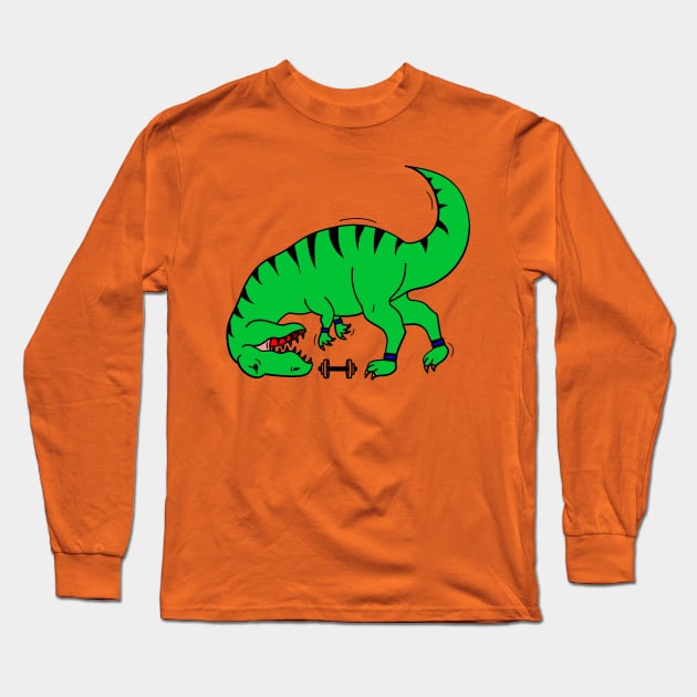 Train like a T-Rex by WOOF SHIRT Long Sleeve T-Shirt by WOOFSHIRT